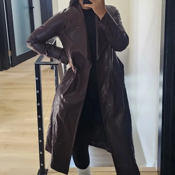 Chocolate Brown Trench - Picture 2 of 6